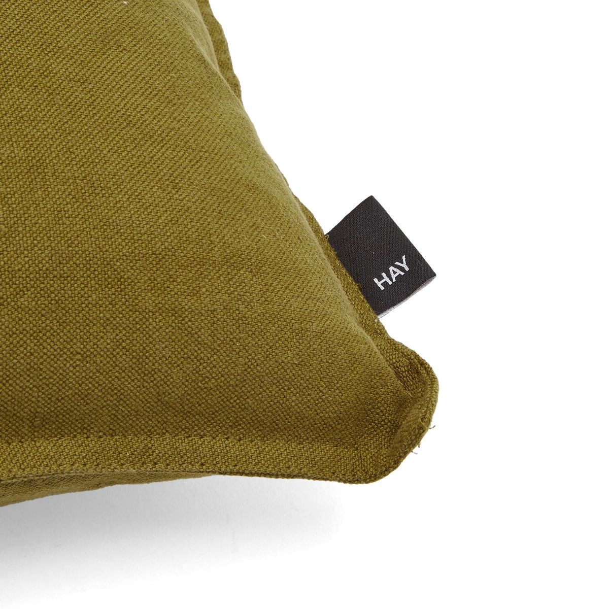 HAY Linen Cushion - 50x50cm in Olive 