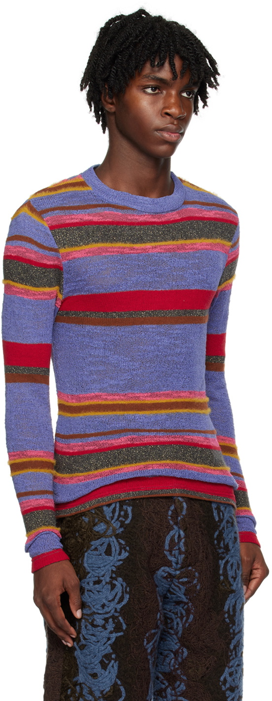 VITELLI Blue Striped Sweater