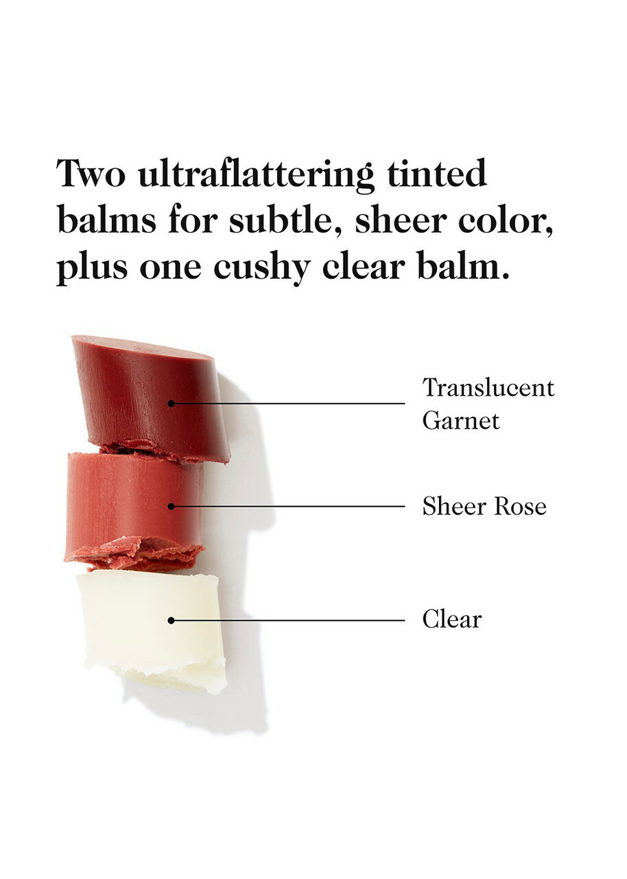 Goop Clean Nourishing Lip Balm Trio - Clear, Garnet & Rose