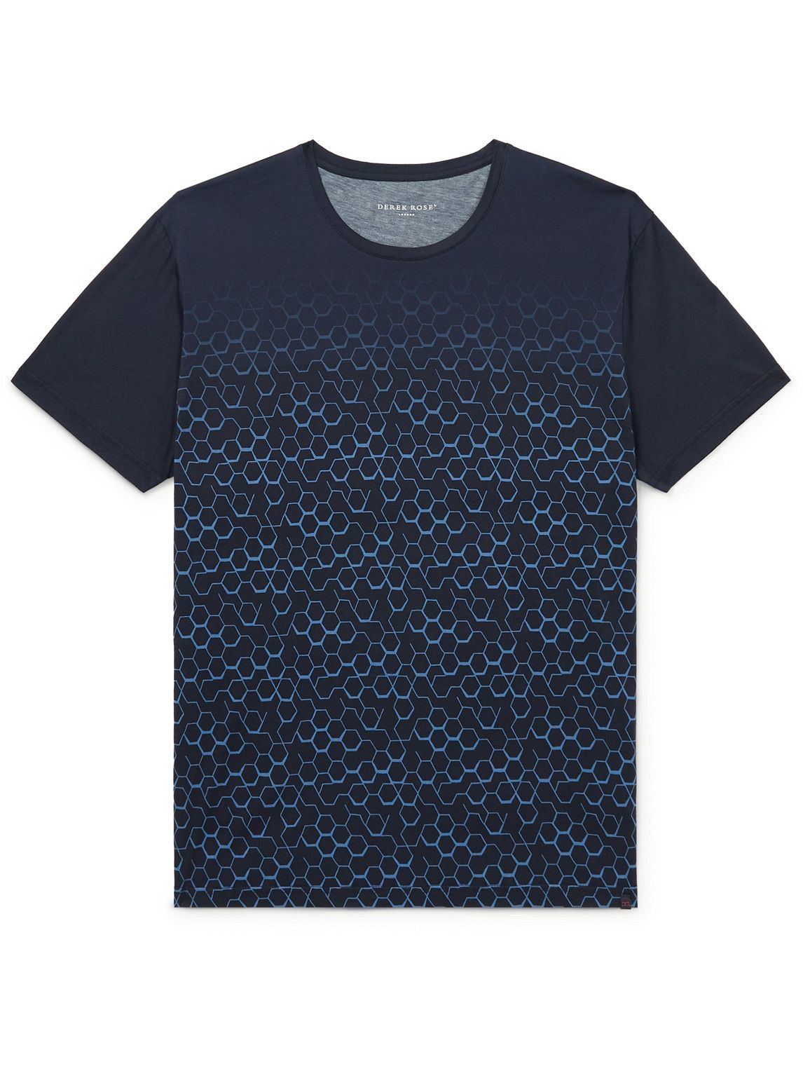 Derek Rose - Printed Cotton-Jersey T-Shirt - Blue Derek Rose