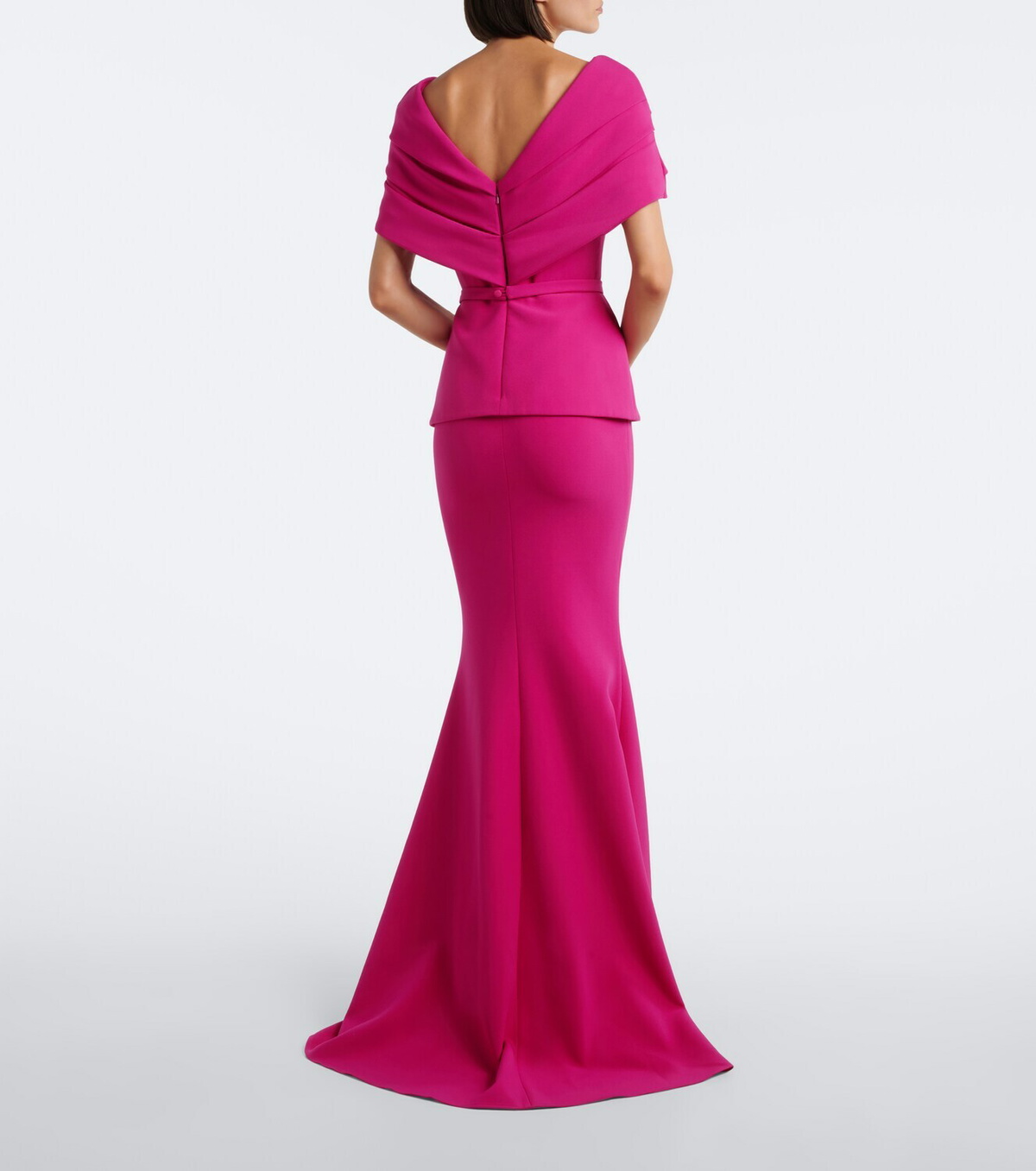 Safiyaa Loura off-shoulder crêpe gown