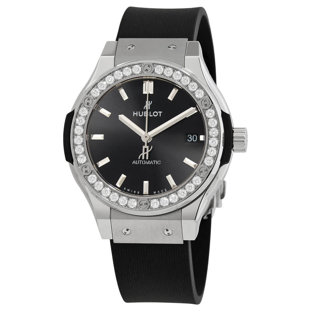 Hublot Classic Fusion Automatic Diamond Black Dial Watch 565.NX.1470.RX.1204