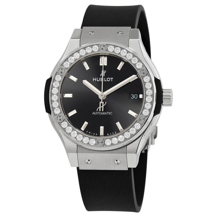 Photo: Hublot Classic Fusion Automatic Diamond Black Dial Watch 565.NX.1470.RX.1204