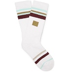 Acne Studios - Striped Stretch Cotton-Blend Socks - Men - White