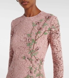 Costarellos Marlena embroidered lace midi dress