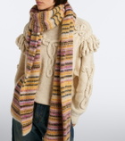 Isabel Marant Mouna striped mohair and wool-blend scarf