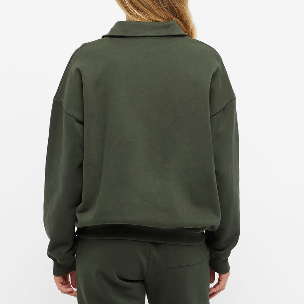 Adanola Women's Oversized Funnel Neck Zip Sweat in Dark Olive Adanola