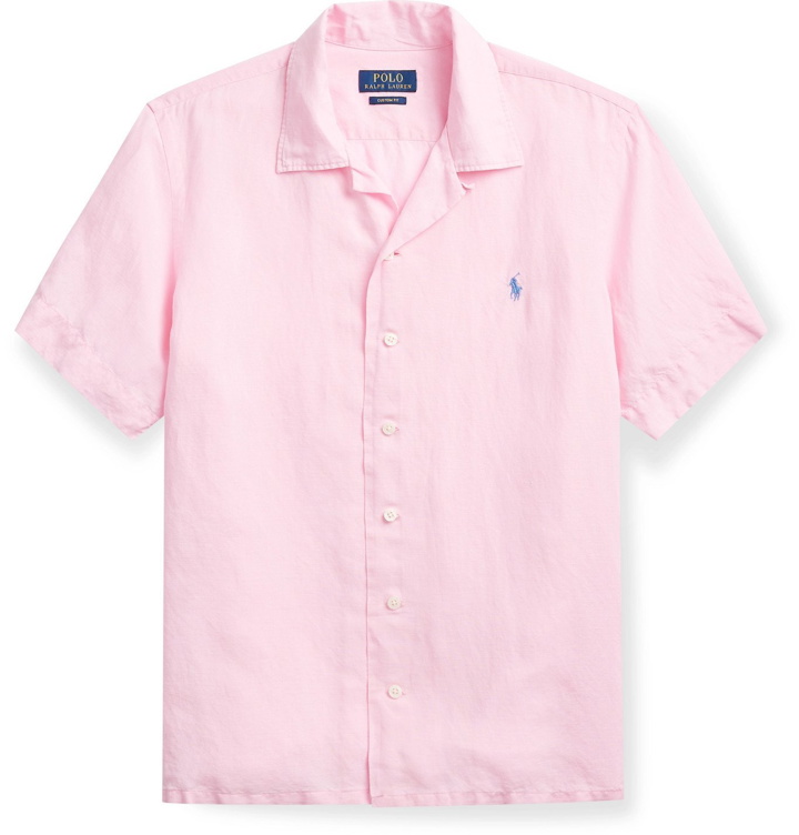 Photo: POLO RALPH LAUREN - Camp-Collar Linen, Lyocell and Cotton-Blend Shirt - Pink
