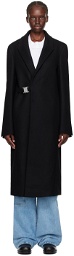 1017 ALYX 9SM Black Buckle Coat