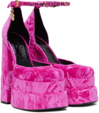 Versace Pink Medusa Aevitas Platform Pumps