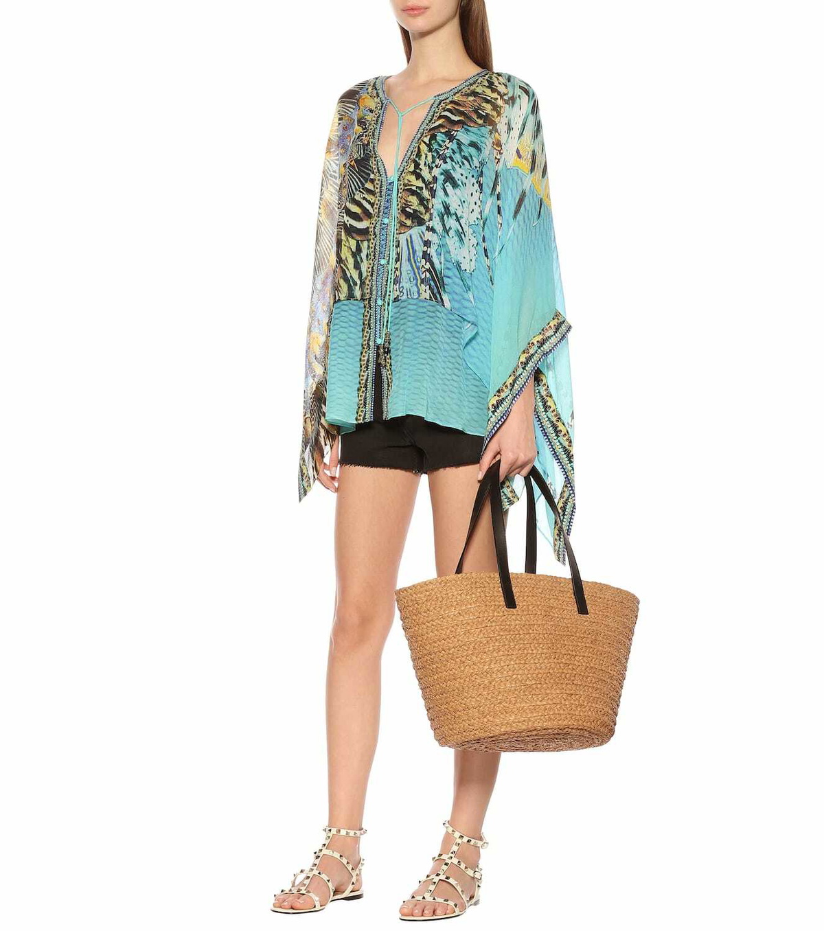 Camilla Printed silk blouse