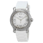 Chopard Happy Sport Diamond White Matte Dial Ladies Watch 278582-3001