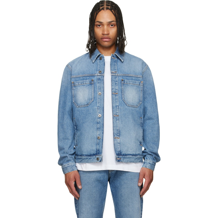 Photo: Off-White Blue Half Arrow Denim Skate Jacket