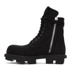 Rick Owens Drkshdw Black Bozo Megatooth Lace-Up Boots