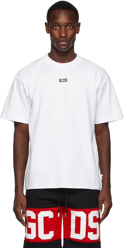 Photo: GCDS White Basic Logo T-Shirt