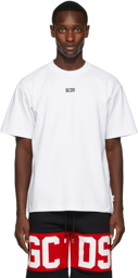 GCDS White Basic Logo T-Shirt