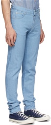 Naked & Famous Denim Blue Cotton Jeans