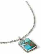 Peyote Bird - Silver Turquoise Pendant Necklace