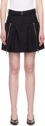 3.1 Phillip Lim Black Utility Double Zip Belted Miniskirt