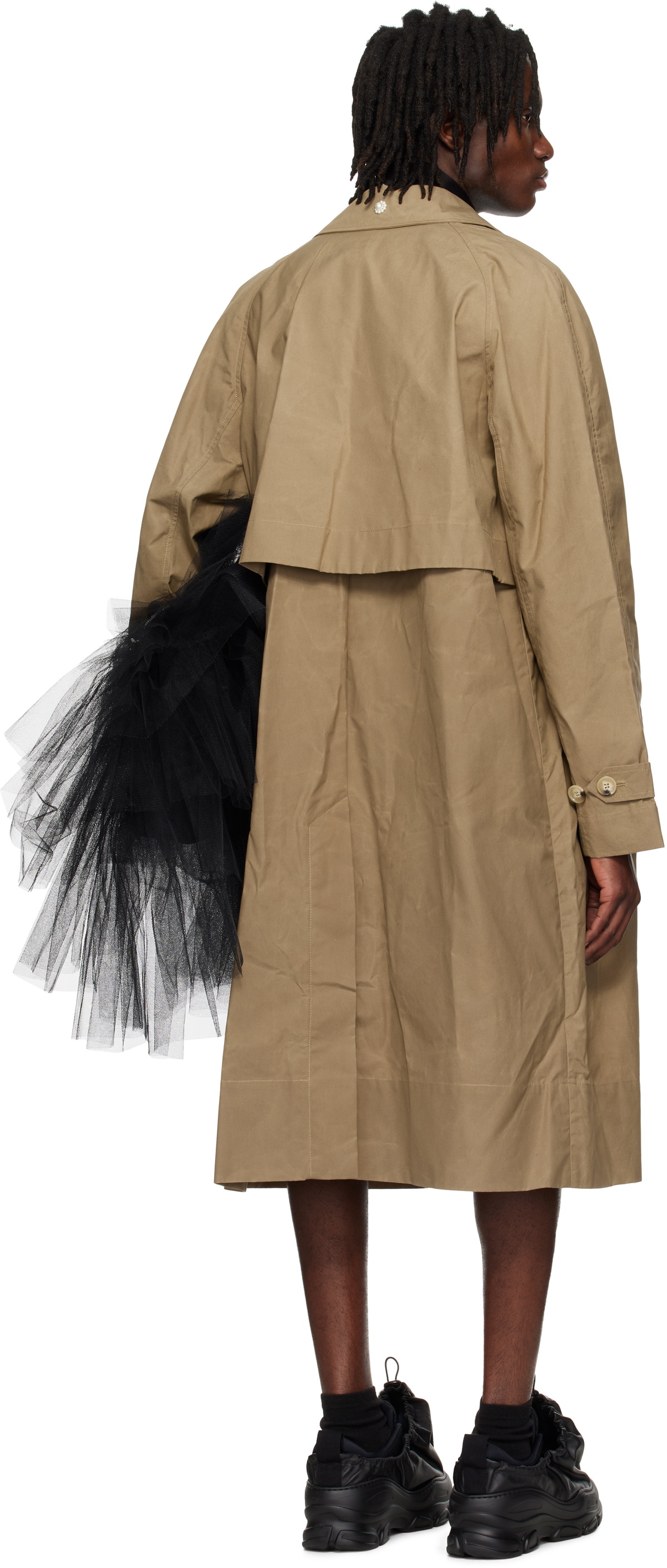 Simone Rocha Beige Car Trench Coat