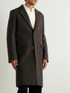 AMI PARIS - Boiled Wool-Gabardine Coat - Black