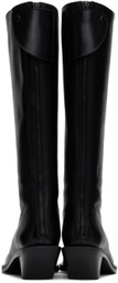 Ann Demeulemeester Black Auke Pointy Medium Heel Tall Boots