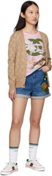 Gucci Blue Denim Lunar New Year 'Gucci Tiger' Embroidery Shorts