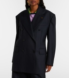 Versace Double-breasted oversized virgin wool blazer
