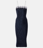 Fforme Lumi lace-trimmed pleated midi dress