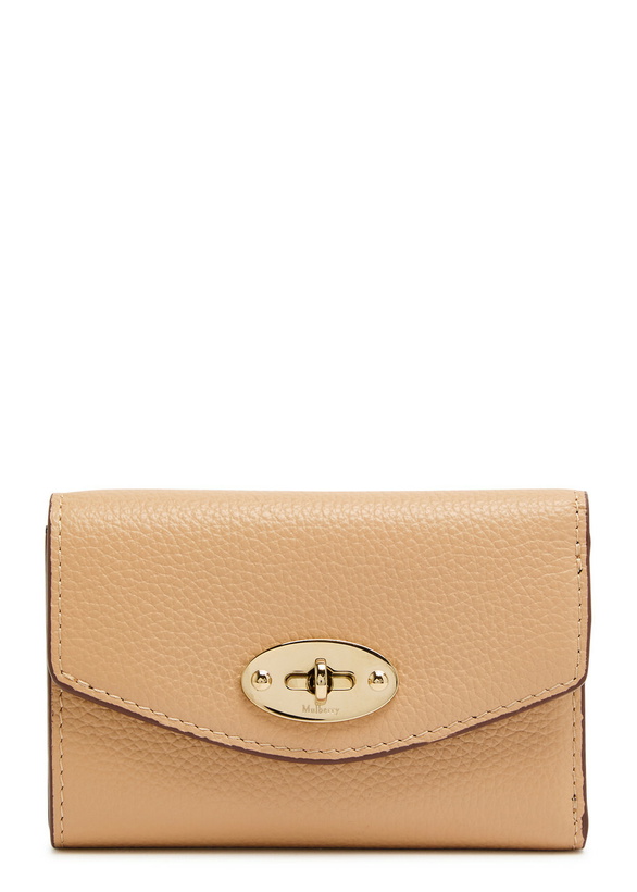 Photo: Mulberry Darley Folded Grained Leather Wallet - Beige - One Size