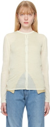 AURALEE Off-White Button Cardigan