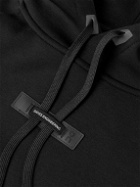 ON - Mesh-Panelled Logo-Appliquéd Recycled-Jersey Hoodie - Black