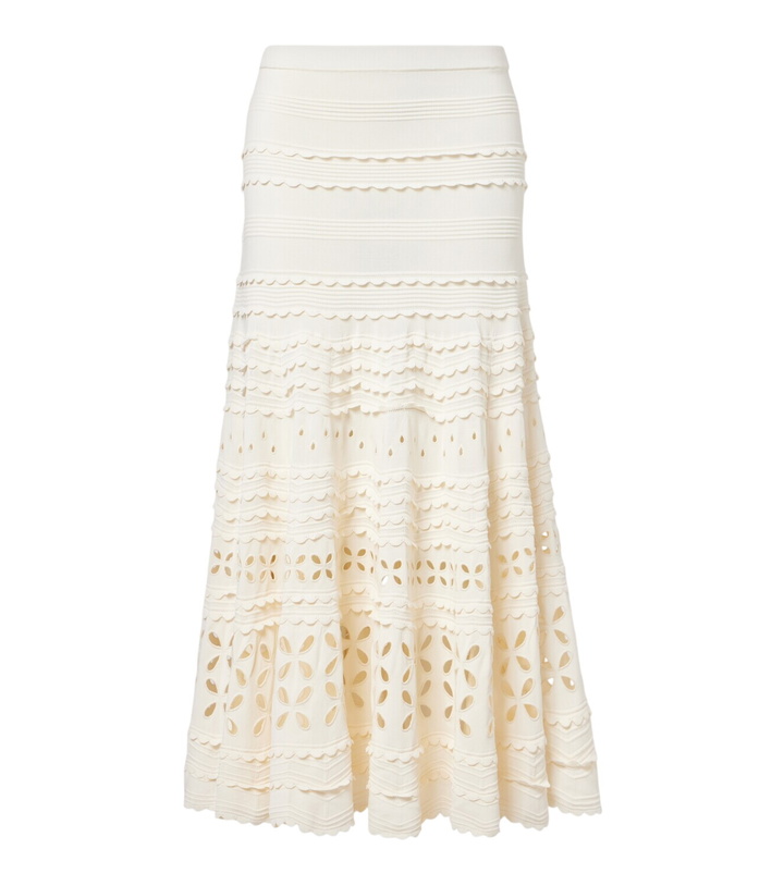Photo: Ulla Johnson Annisa broderie anglaise midi skirt