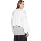 Raf Simons White Wool Smiley Sweater