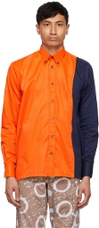 Bloke Orange & Navy Patch Shirt