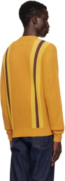 BEAMS PLUS Yellow Stripe Cardigan