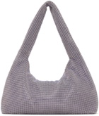 KARA Purple Mini Crystal Mesh Armpit Bag
