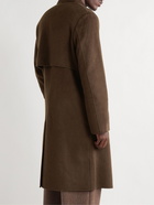 Nanushka - Bayl Double-Breasted Wool and Silk-Blend Coat - Brown