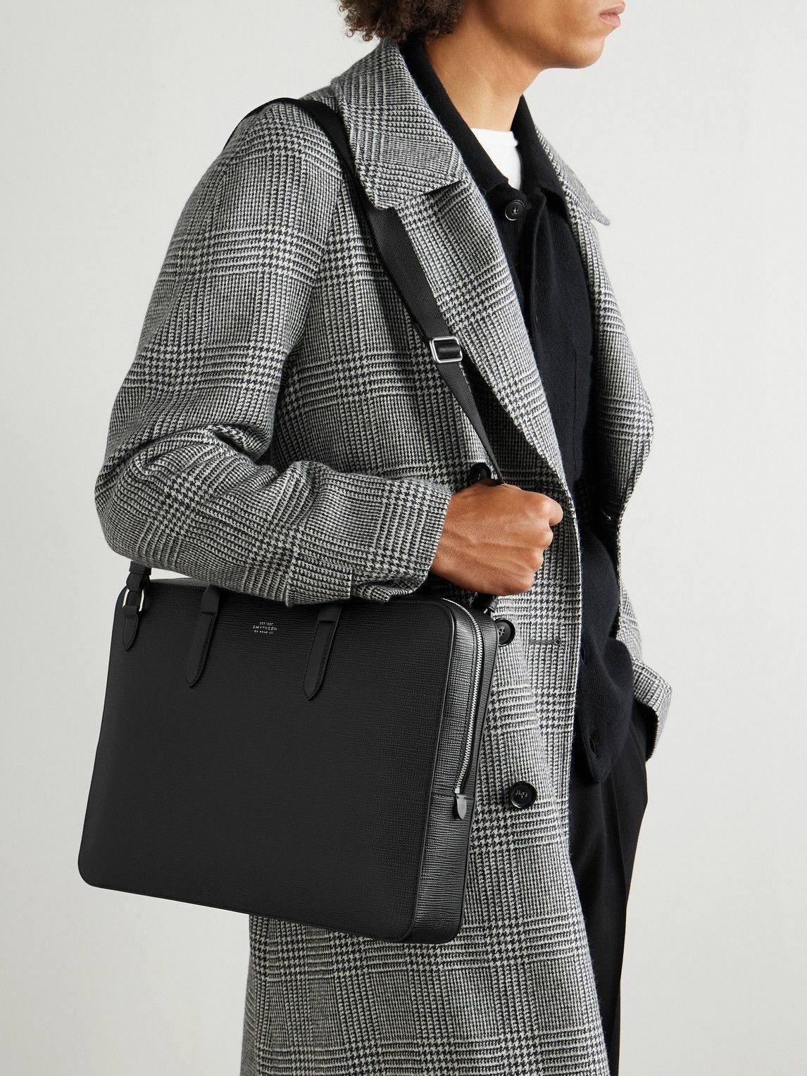 Smythson - Panama Cross-Grain Leather Briefcase