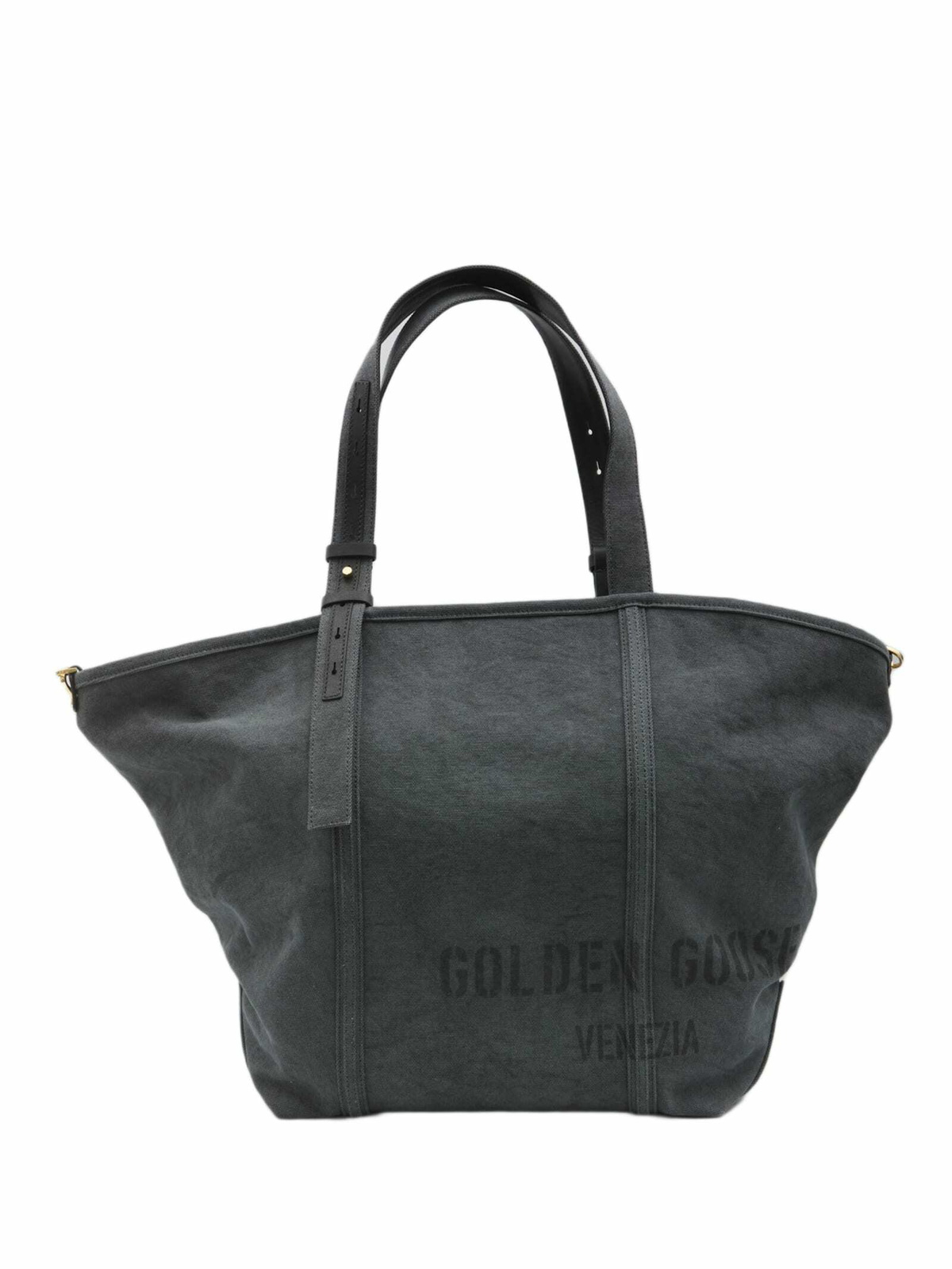 トートバッグ GOLDEN GOOSE TOP HANDLE BAGS Golden Goose BLACK LEATHER TOP HANDLE BAG | palazzobellies