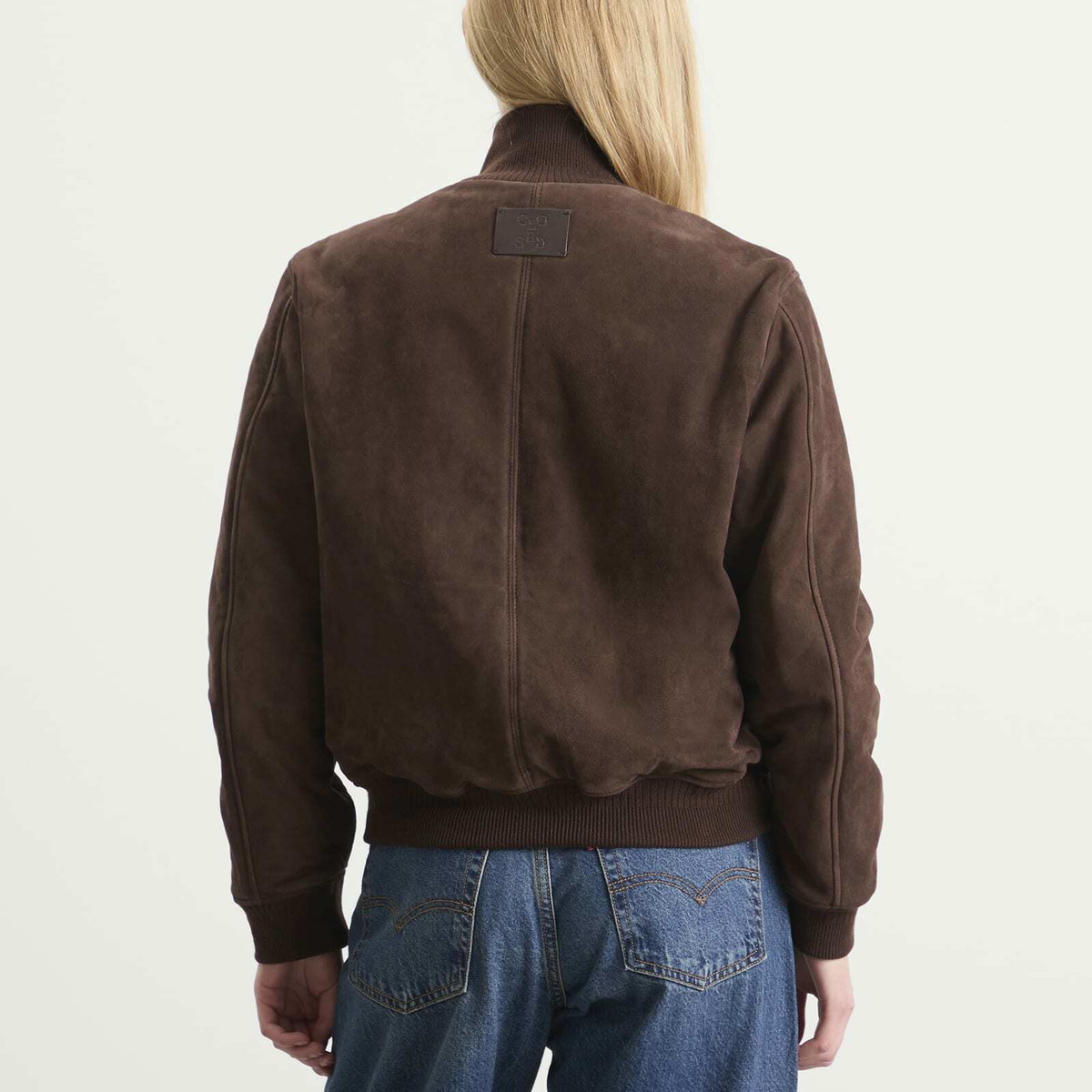Closed Women's Suede Bomber Jacket in Barken Brown