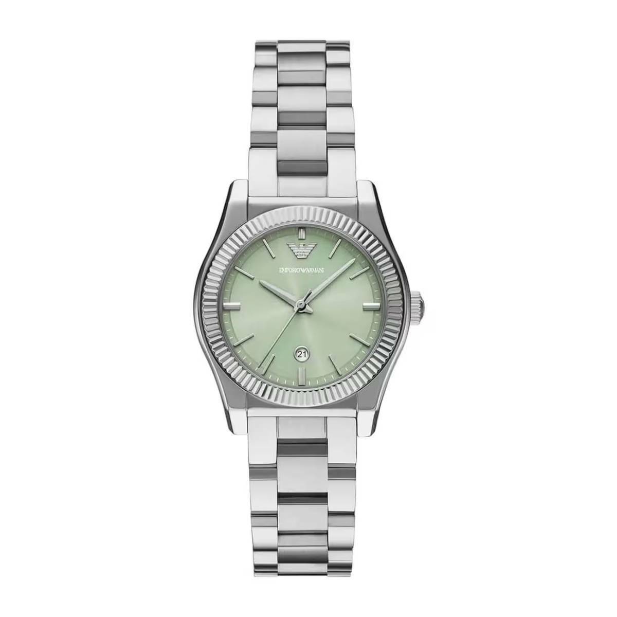 Armani Federica Quartz Mint Green Dial Ladies Watch AR11656