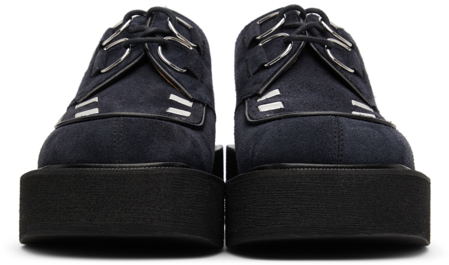 Marni Navy Suede Creeper Derbys Marni