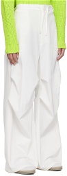 MM6 Maison Margiela Off-White Wide-Leg Trousers