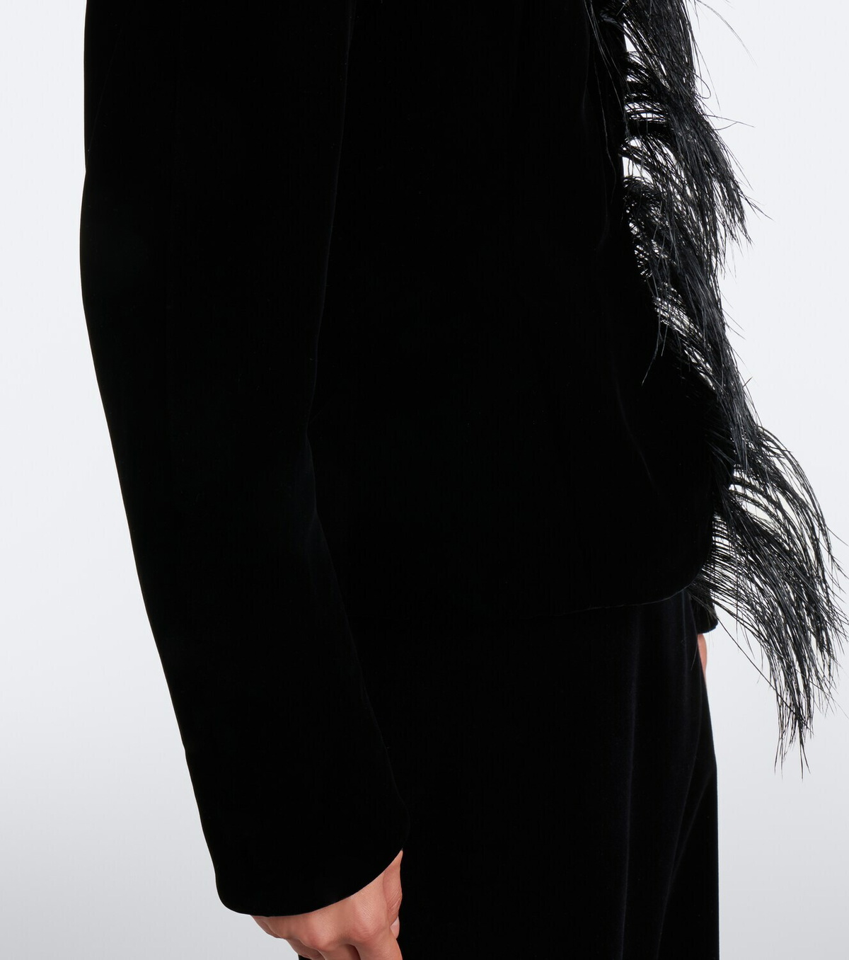 The Row Eunice feather-trimmed down jacket