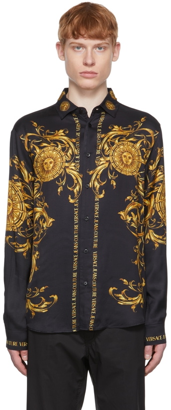 Photo: Versace Jeans Couture Black Viscose Shirt