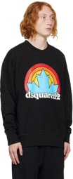 Dsquared2 Black Sunset Leaf Sweatshirt