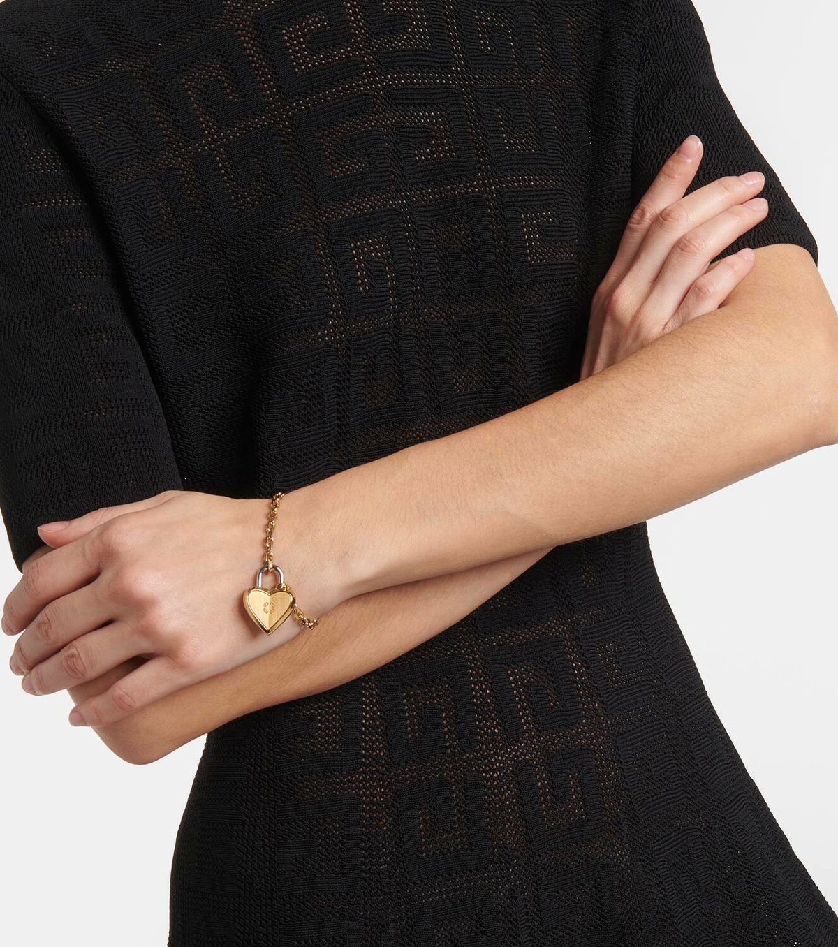 Givenchy Heart Lock chain bracelet