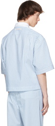 UNIFORME Blue Oversized Stripy Polo