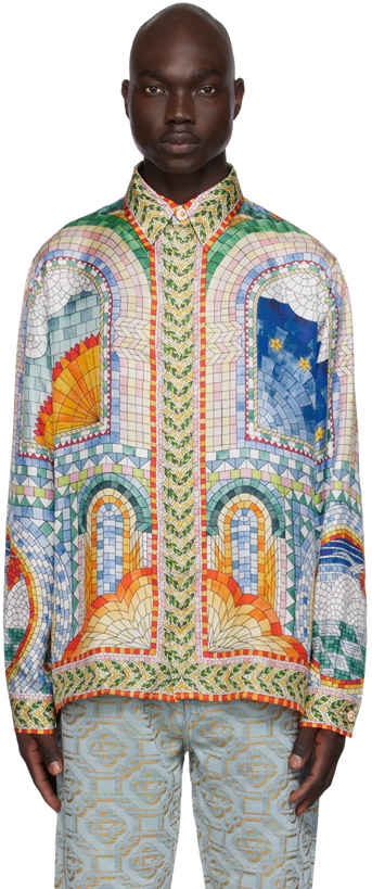 Photo: Casablanca Multicolor 'Mosaic De Damas' Shirt